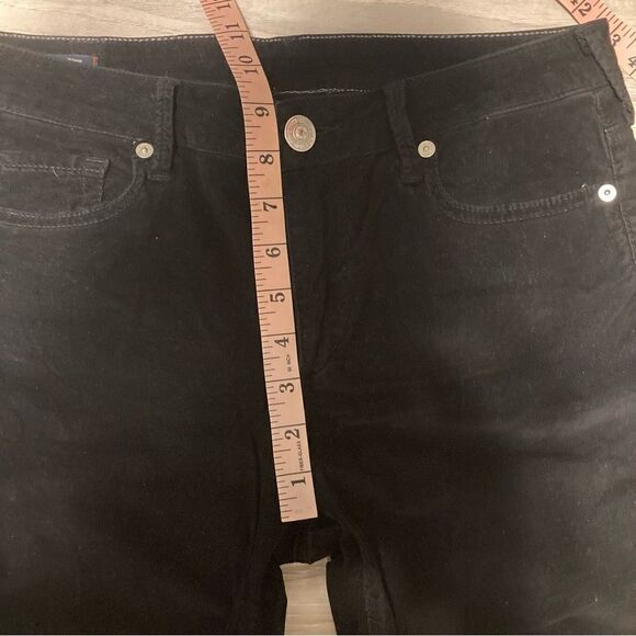 True Religion Halle Midrise Super Skinny Black Corduroy EUC - Picture 7 of 12